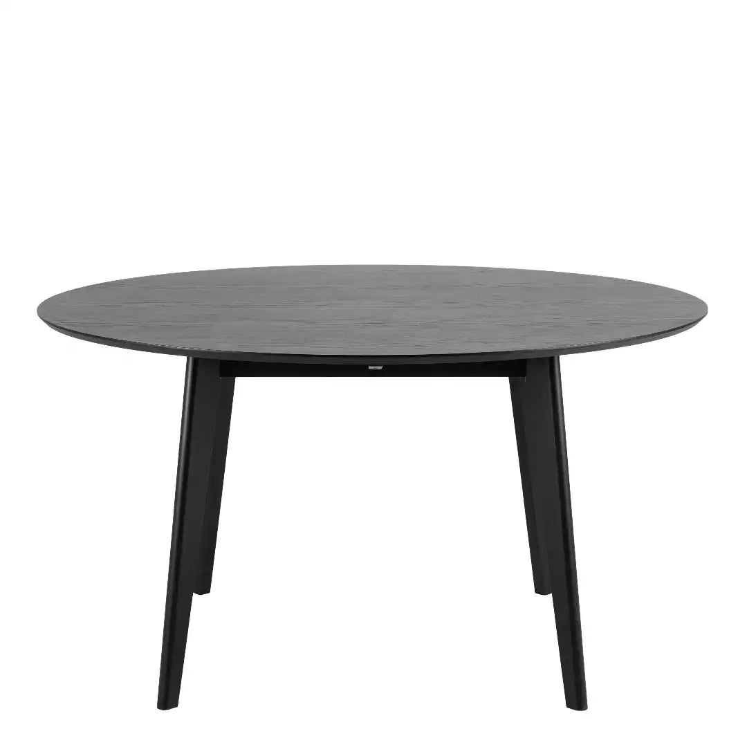 Roxby Round Dining Table in Black 140x76cm - Price Crash Furniture