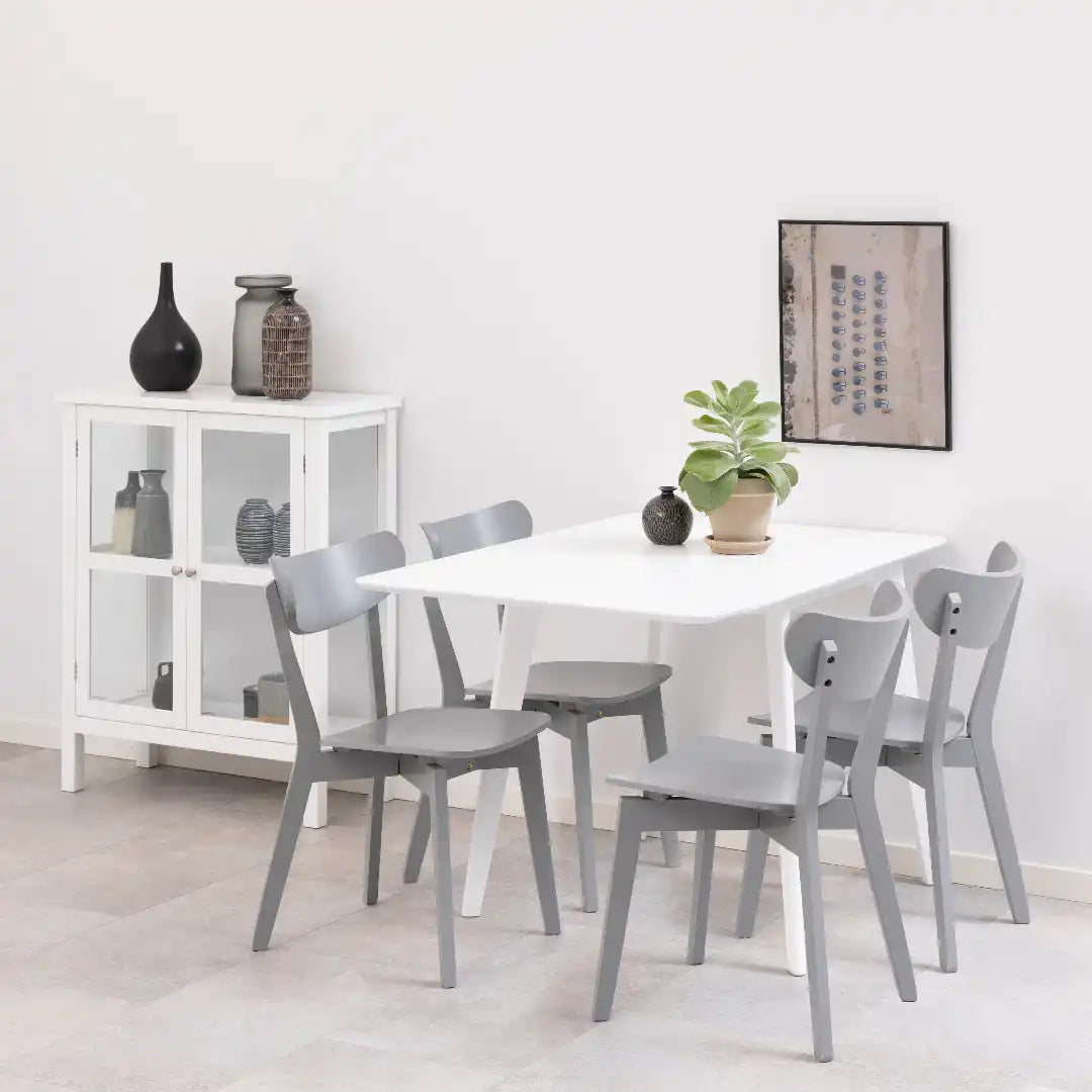 Roxby Square Dining Table in White - Price Crash Furniture