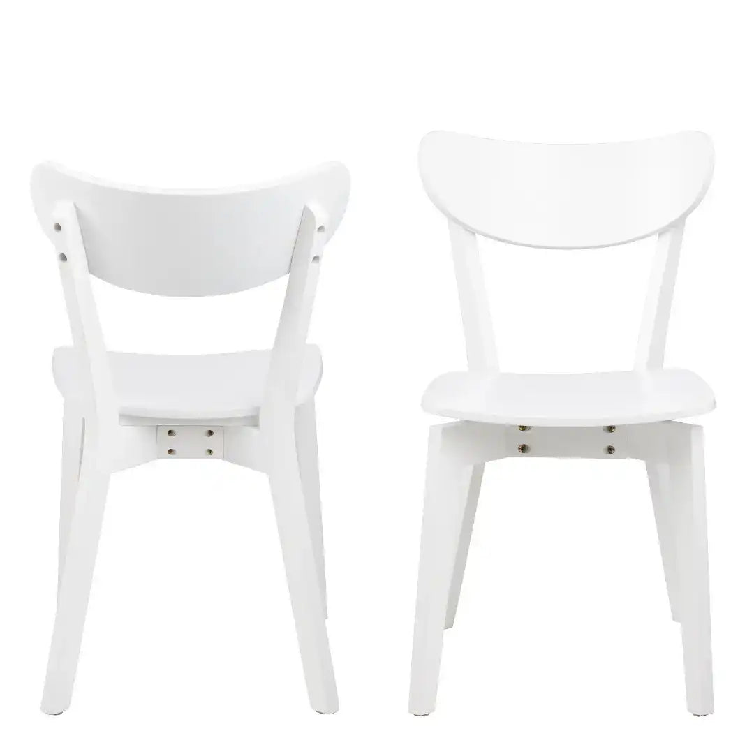 Roxby Dining Chair in White Set of 2 - Price Crash Furniture