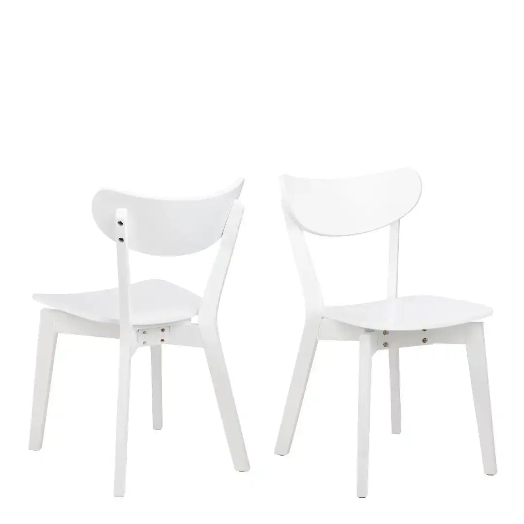 Roxby Dining Chair in White Set of 2 - Price Crash Furniture