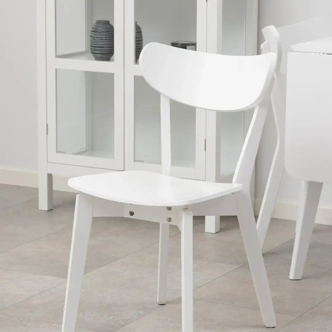 Roxby Dining Chair in White Set of 2 - Price Crash Furniture