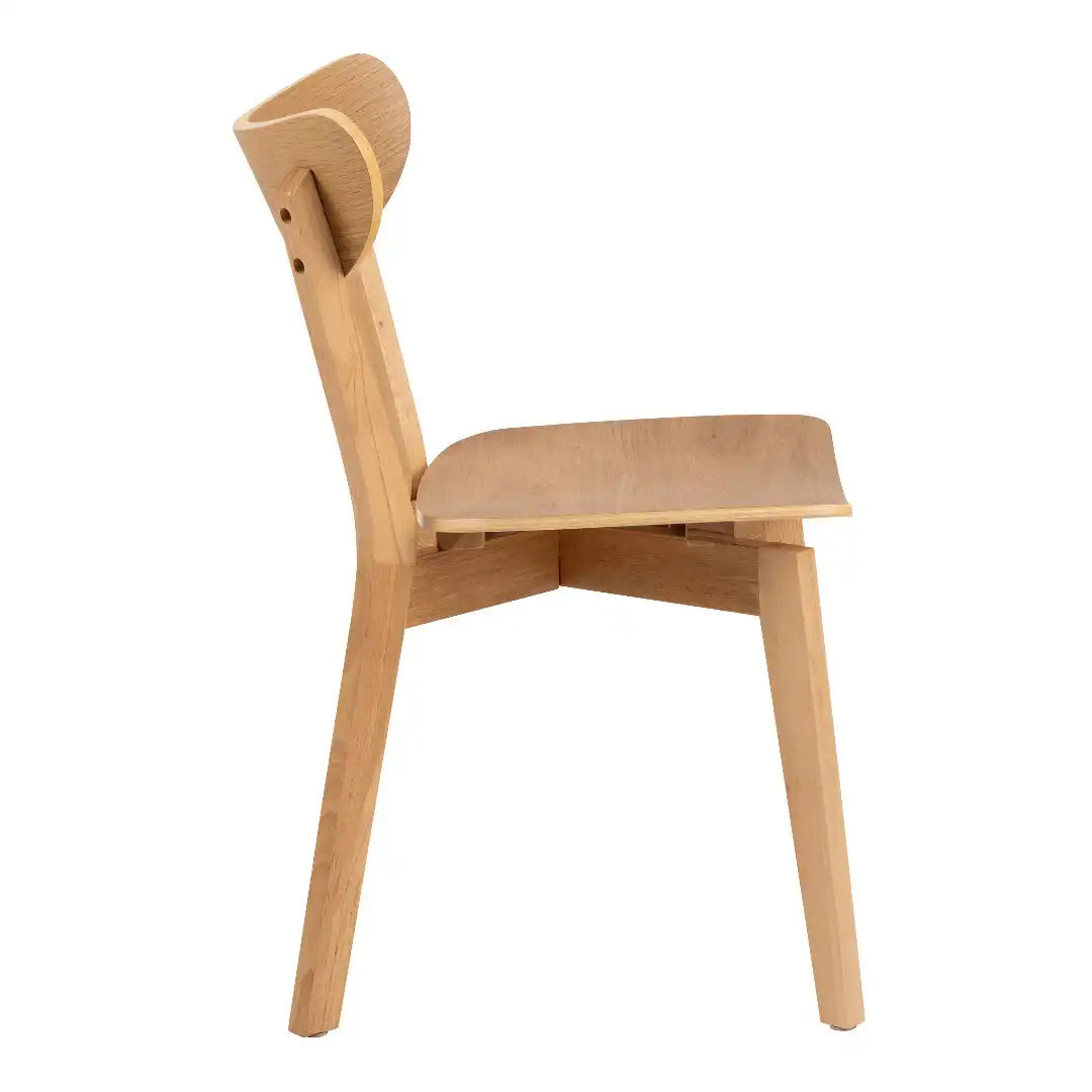 Roxby Dining Chairs in Oak Set of 2 - Price Crash Furniture