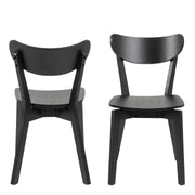Roxby Dining Chairs in Black Set of 2 - Price Crash Furniture