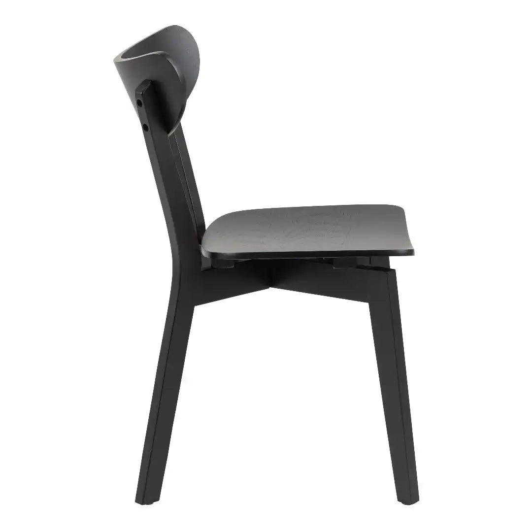 Roxby Dining Chairs in Black Set of 2 - Price Crash Furniture