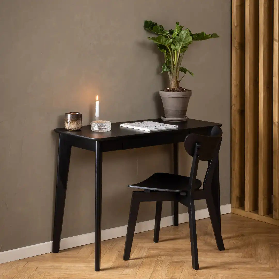 Roxby Dining Chairs in Black Set of 2 - Price Crash Furniture