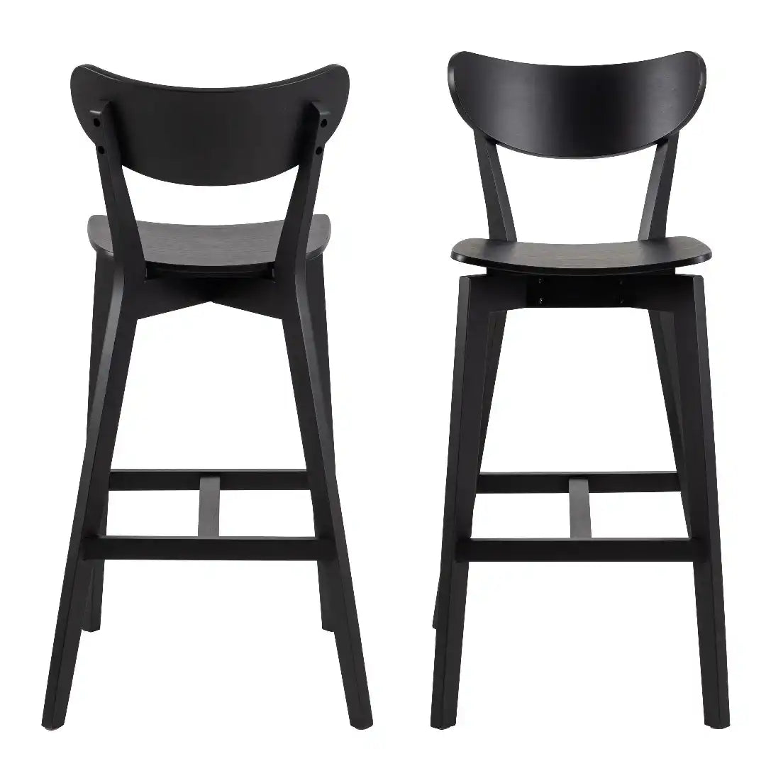 Roxby Bar Stool in Oak Set of 2 - Price Crash Furniture