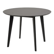 Roxby Round Dining Table in Black 105x76cm - Price Crash Furniture