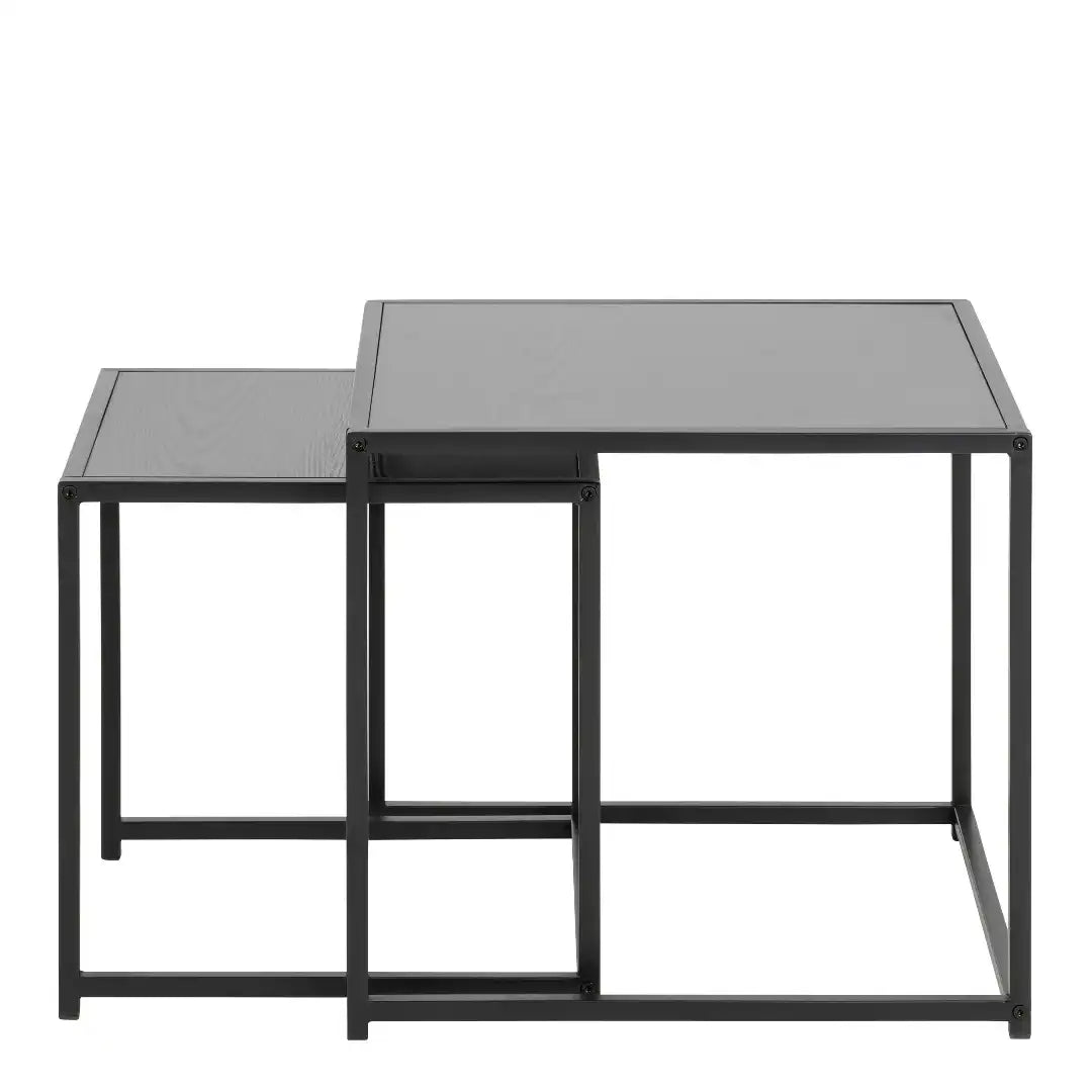 Seaford Nest of Tables in Ash Black - Price Crash Furniture