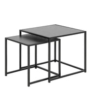 Seaford Nest of Tables in Ash Black - Price Crash Furniture