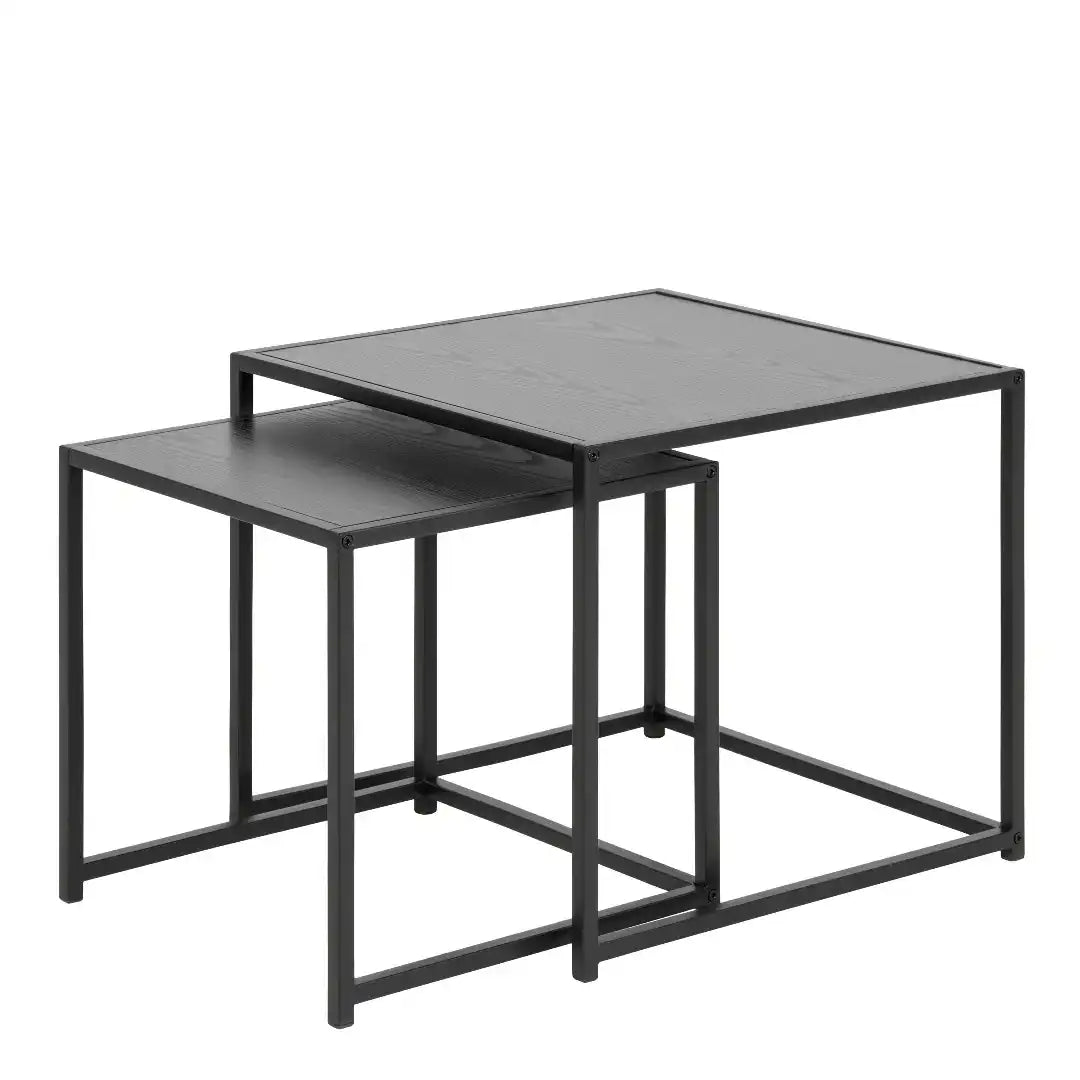 Seaford Nest of Tables in Ash Black - Price Crash Furniture