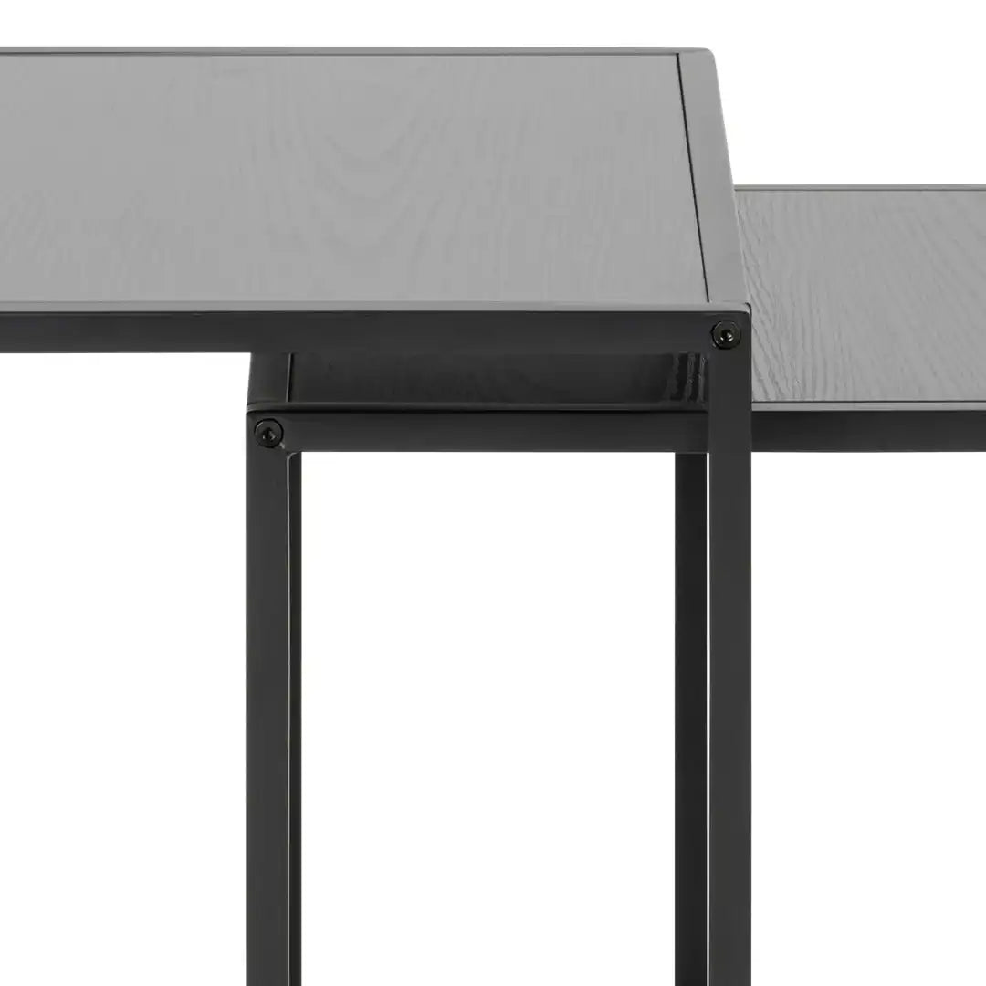 Seaford Nest of Tables in Ash Black - Price Crash Furniture
