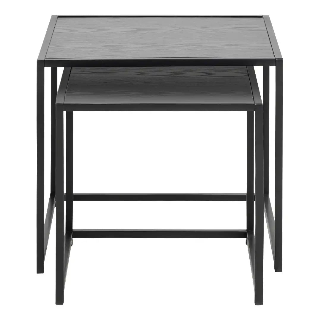 Seaford Nest of Tables in Ash Black - Price Crash Furniture