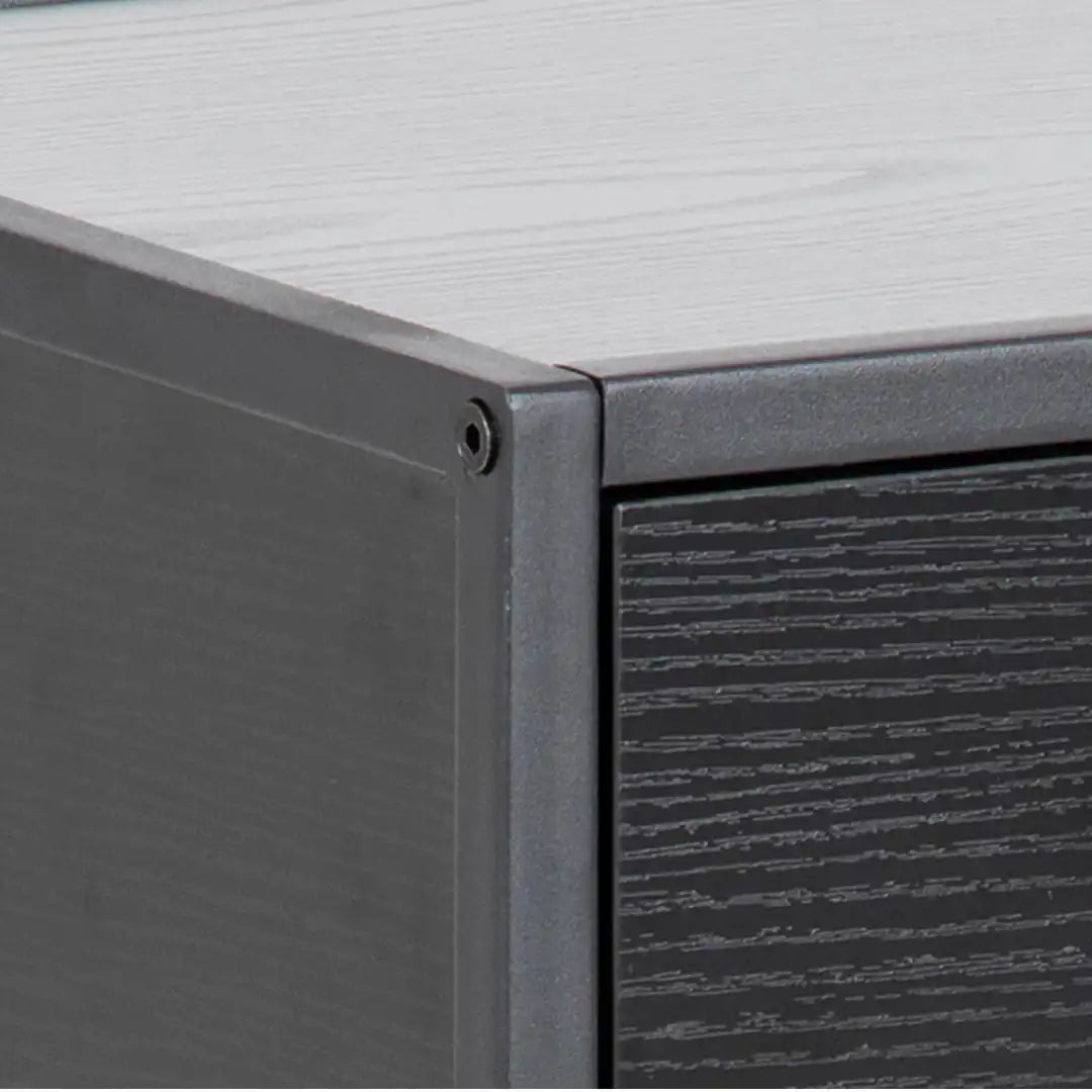 Seaford Bedside Table with 1 Drawer in Black - Price Crash Furniture