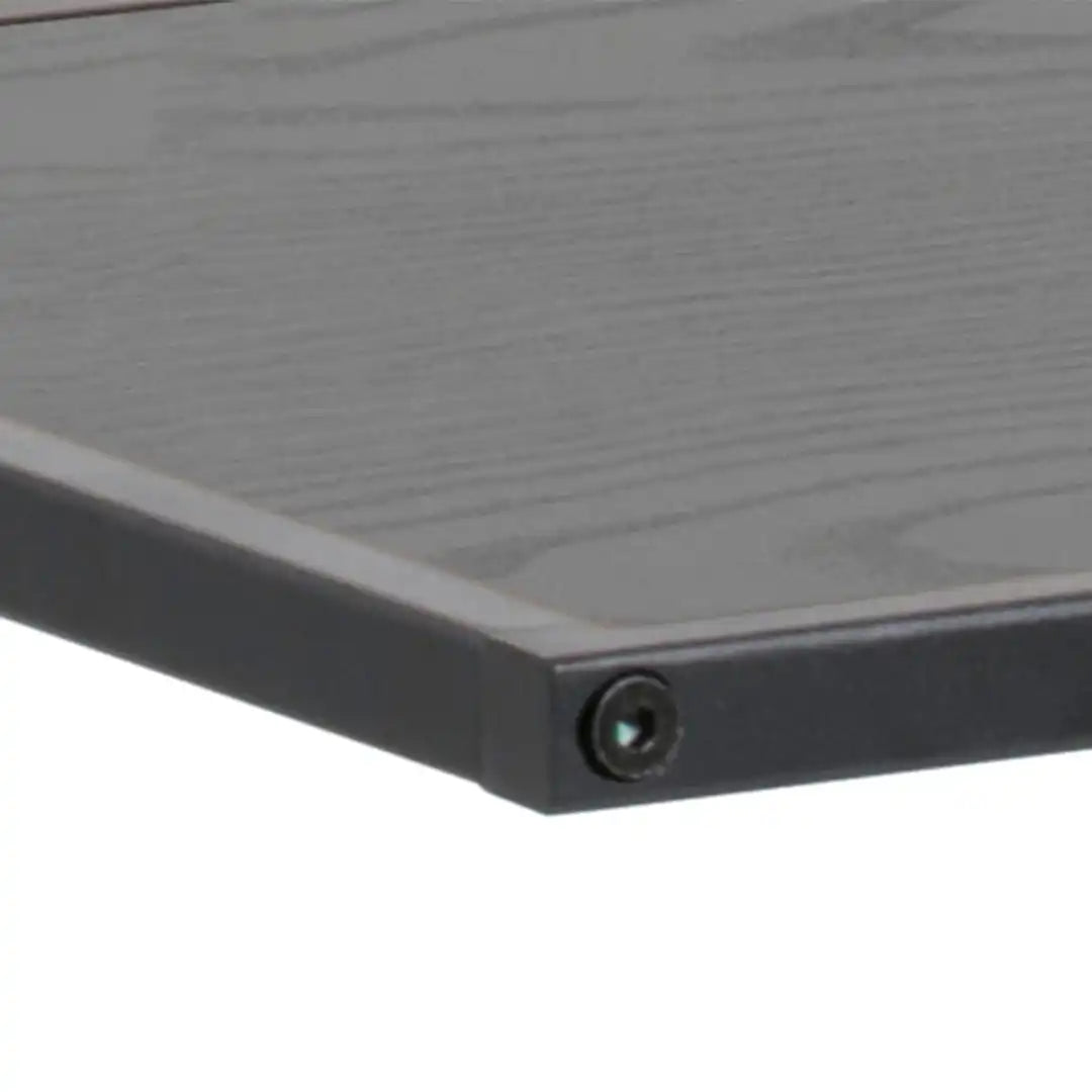 Seaford Black Metal Side Table with Black Top - Price Crash Furniture