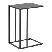 Seaford Black Metal Side Table with Black Top - Price Crash Furniture