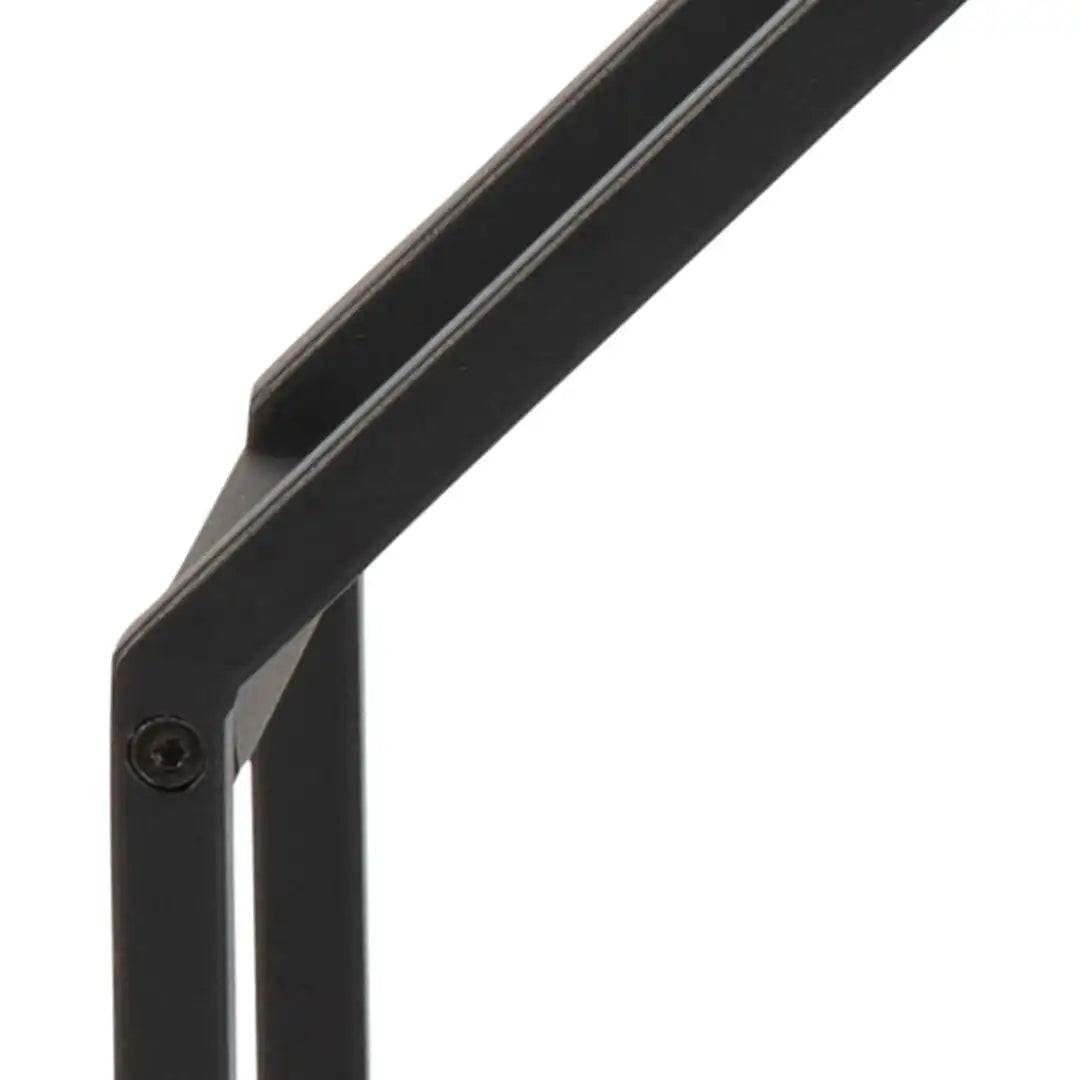 Seaford Octagonal Metal Wall Shelf in Black & Oak - Price Crash Furniture