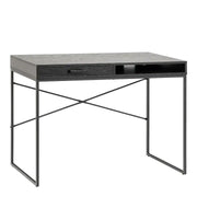 Seaford 1 Drawer Office Desk in Ash Black - Price Crash Furniture