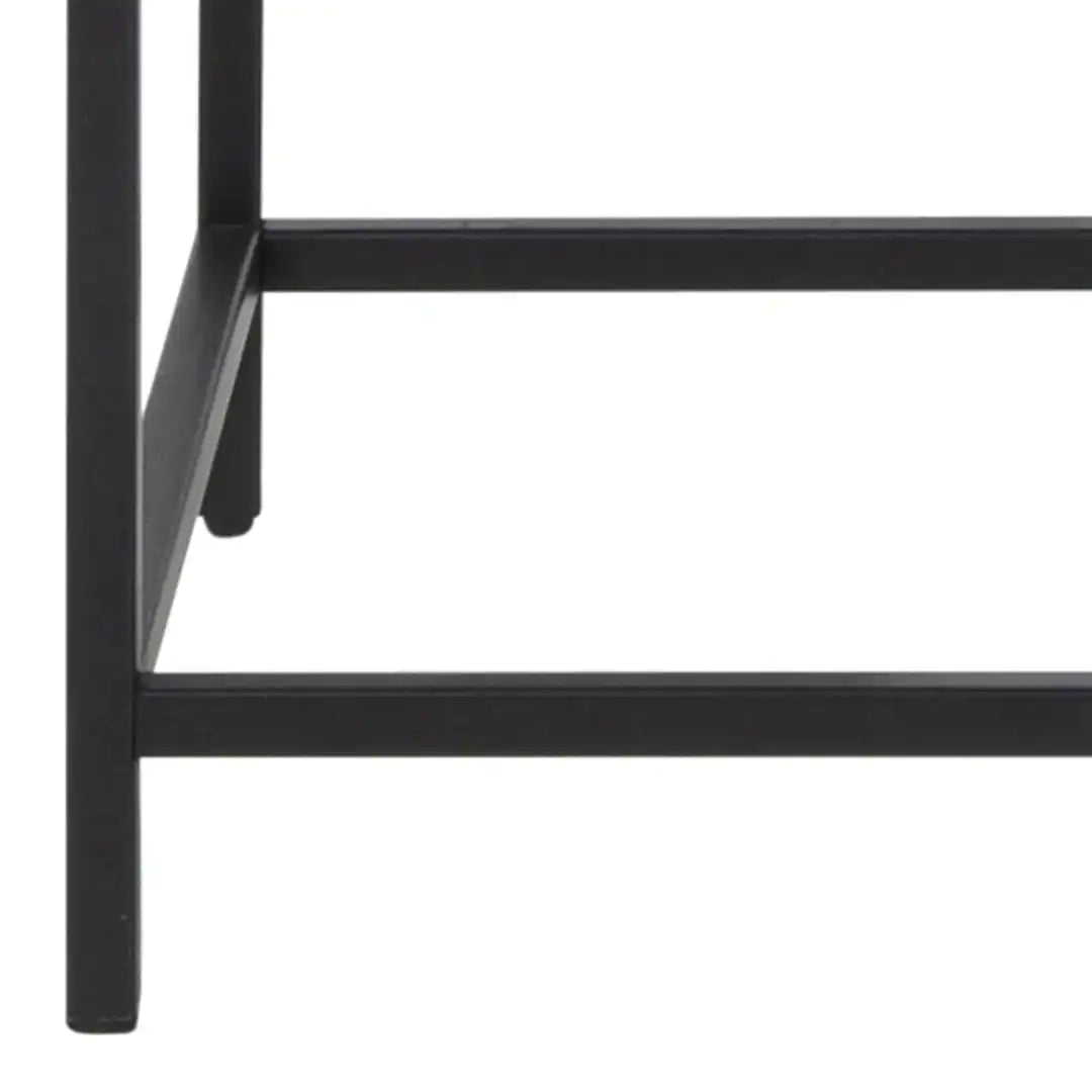 Seaford 2 Glass Door Display Cabinet in Black & Oak - Price Crash Furniture