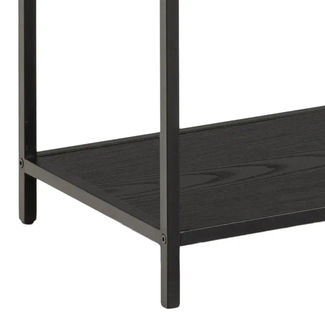 Seaford Bookcase with 4 Shelves in Black - Price Crash Furniture