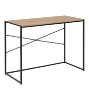 Seaford Office Desk in Black & Oak - Price Crash Furniture