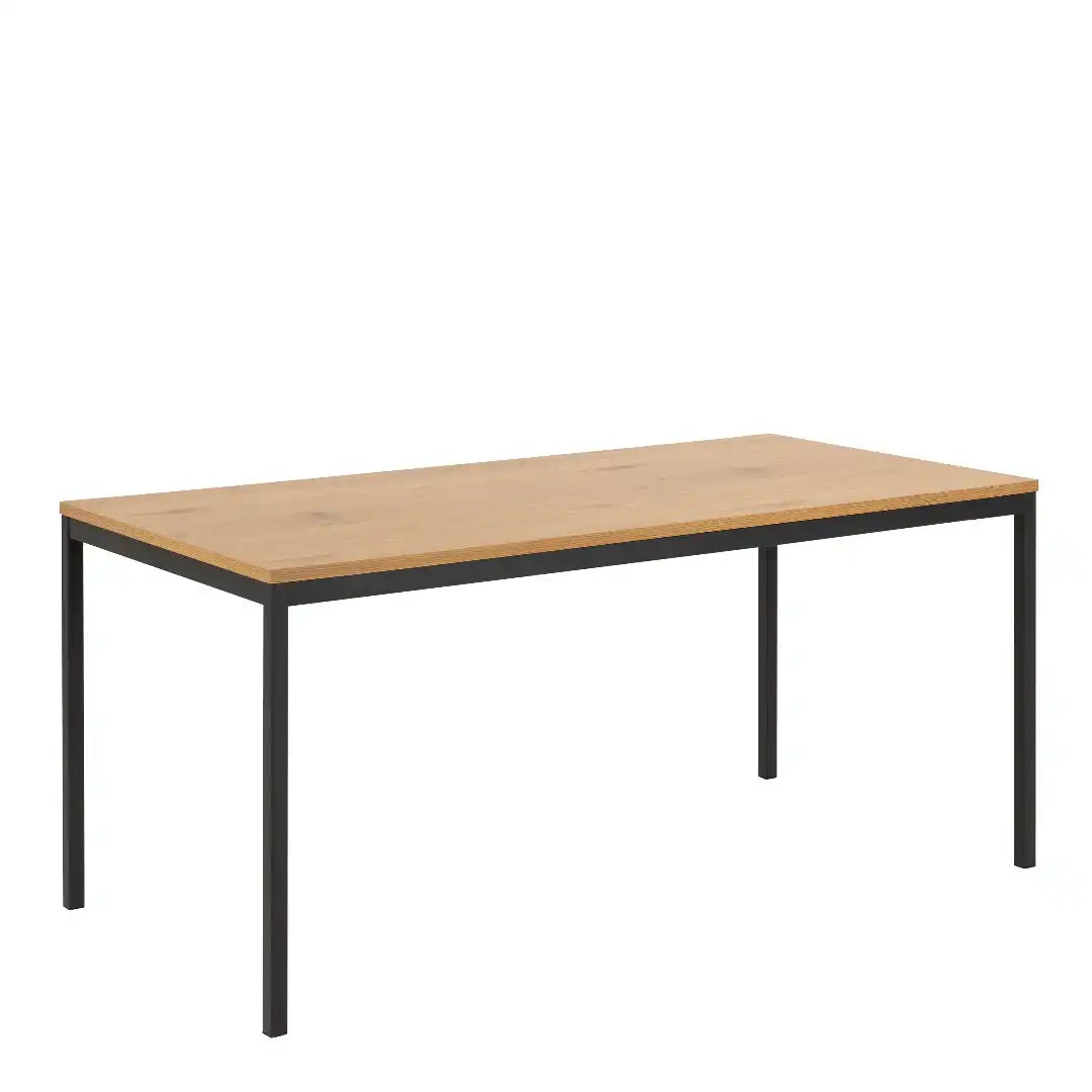 Seaford Dining Table in Black & Oak - Price Crash Furniture