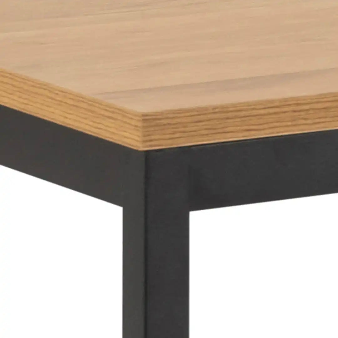 Seaford Dining Table in Black & Oak - Price Crash Furniture