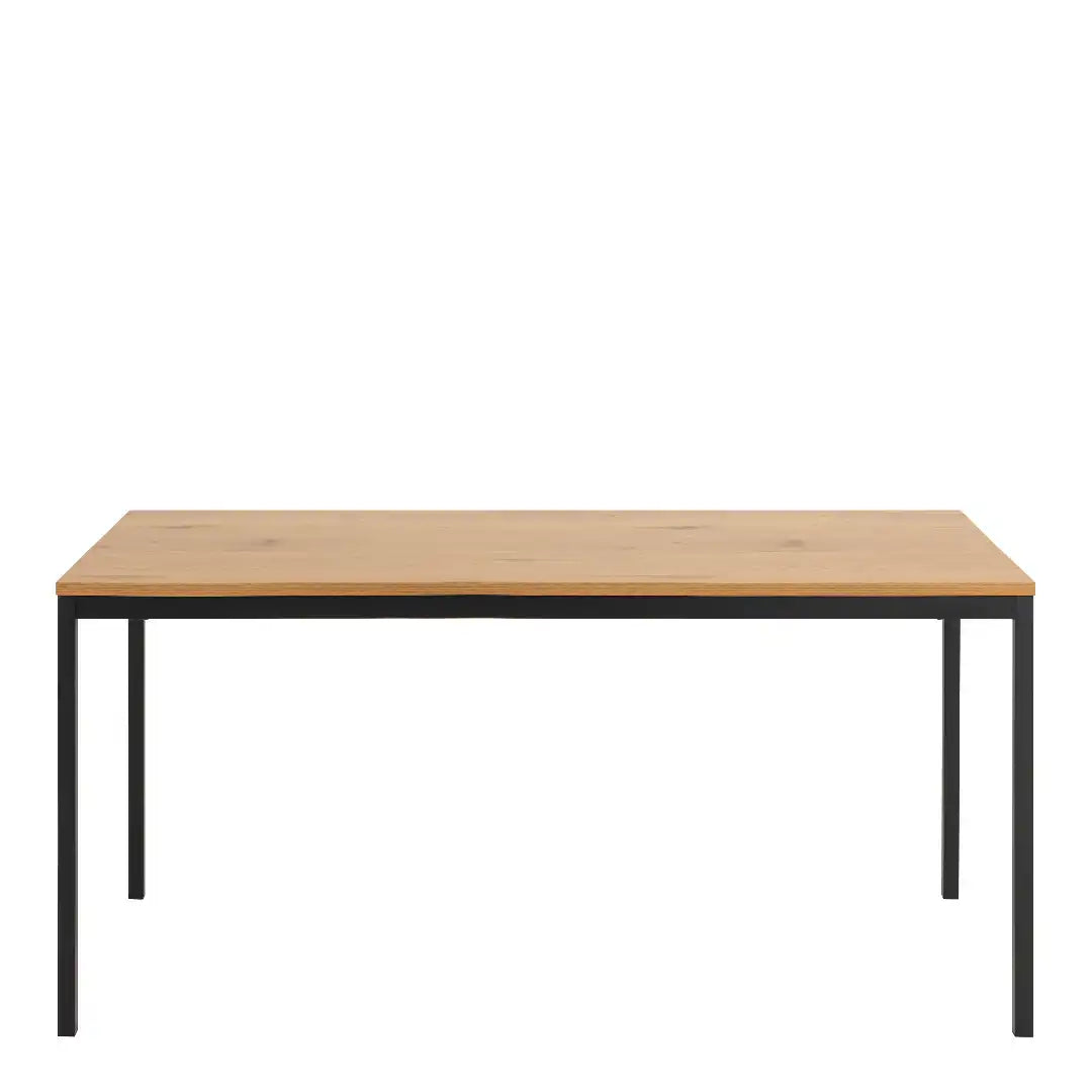 Seaford Dining Table in Black & Oak - Price Crash Furniture