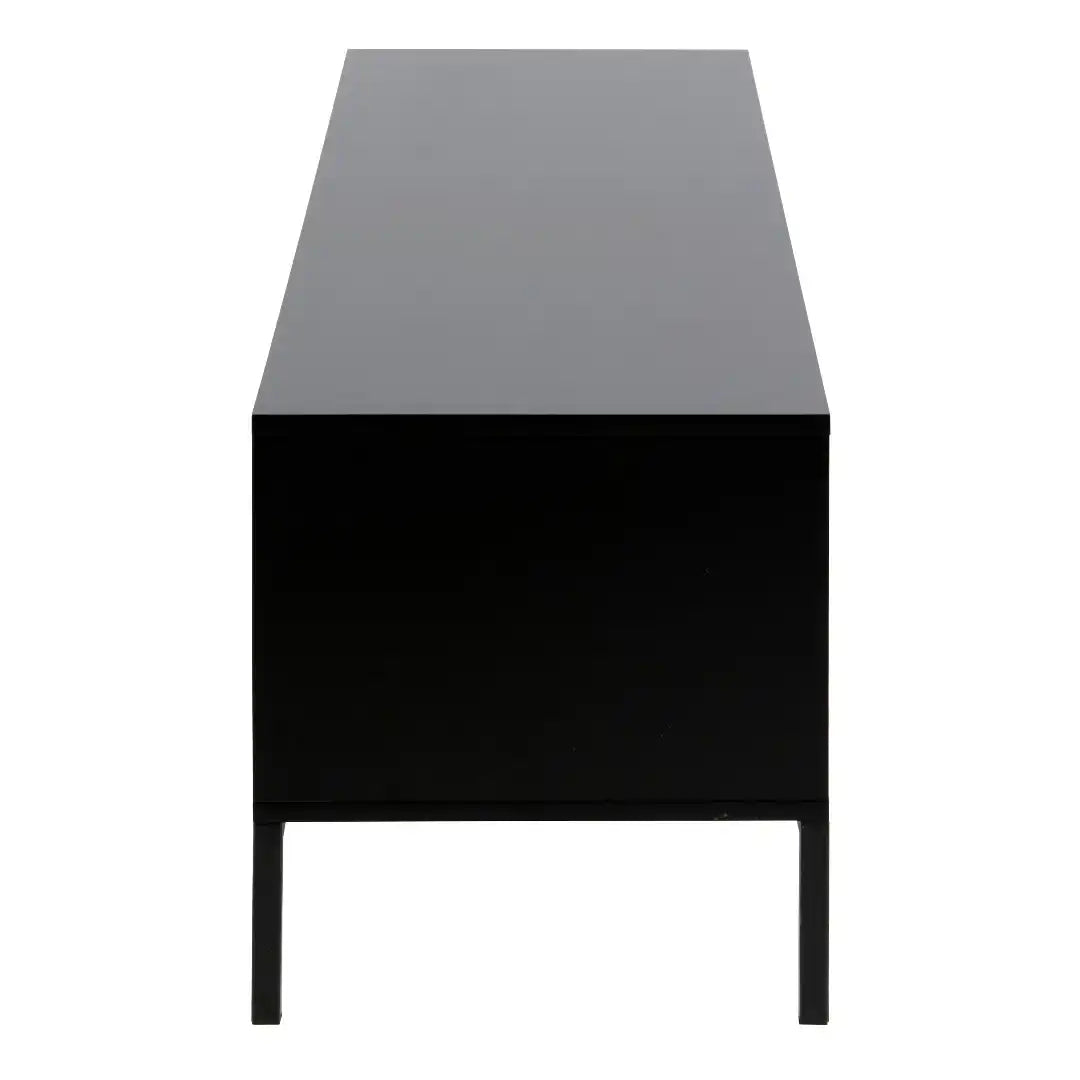 Seaford TV Unit 2 Doors 1 Drawer in Black & Oak - Price Crash Furniture