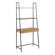 Seaford Bookcase with 1 Drawer in Black and Oak - Price Crash Furniture