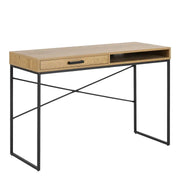 Seaford Desk with 1 Drawer in Oak - Price Crash Furniture