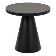 Soli Round Ceramic Coffee Table in Black 45.7x45cm - Price Crash Furniture