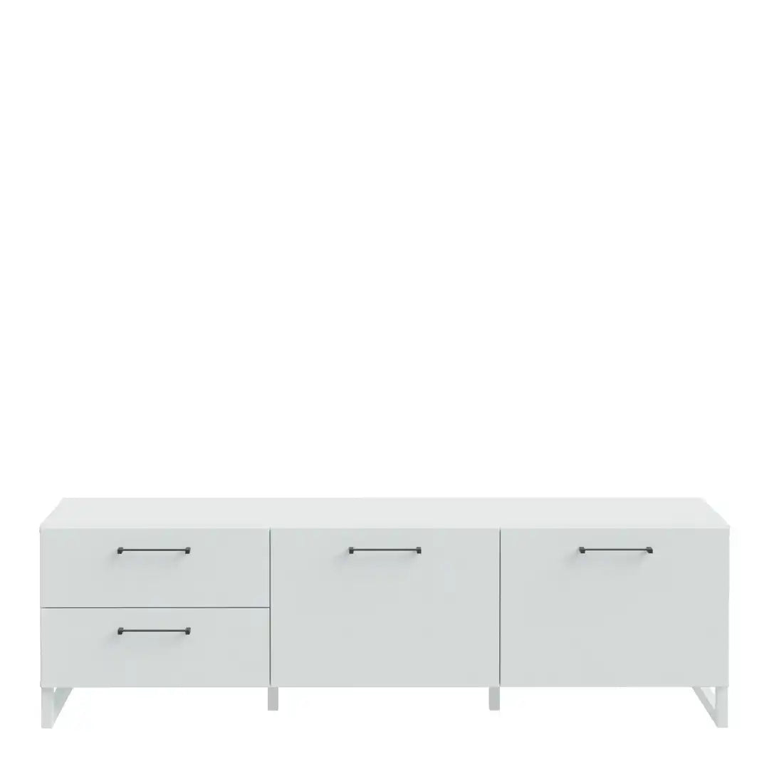 Sali 2 Door 2 Drawer TV Unit in Light Grey - Price Crash Furniture