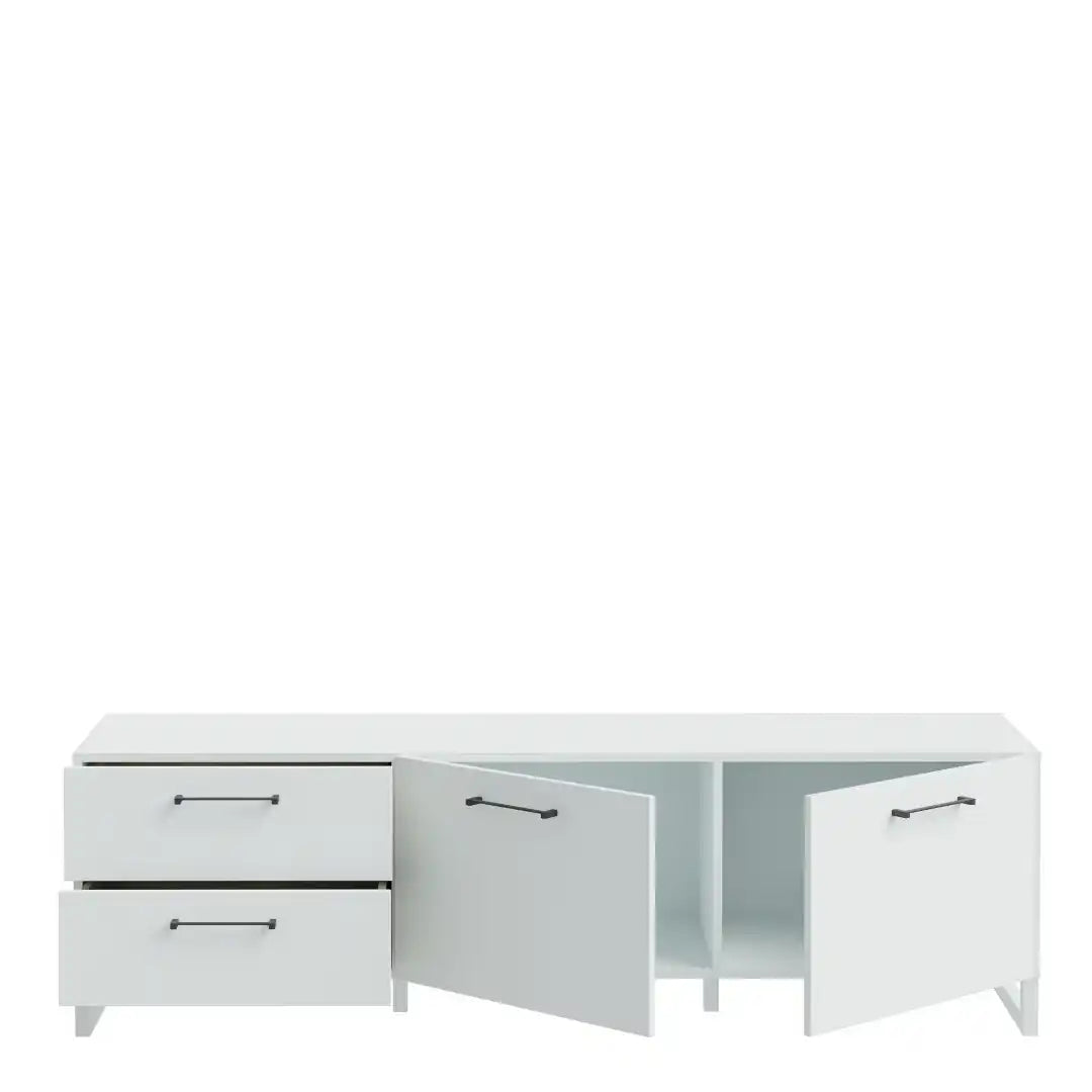 Sali 2 Door 2 Drawer TV Unit in Light Grey - Price Crash Furniture