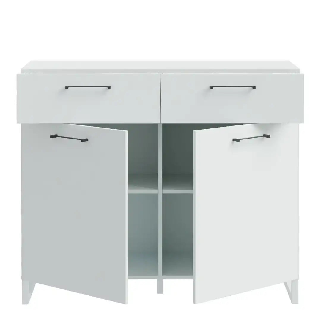 Sali 2 Door 2 Drawer Chest in Light Grey - Price Crash Furniture