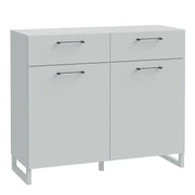 Sali 2 Door 2 Drawer Chest in Light Grey - Price Crash Furniture