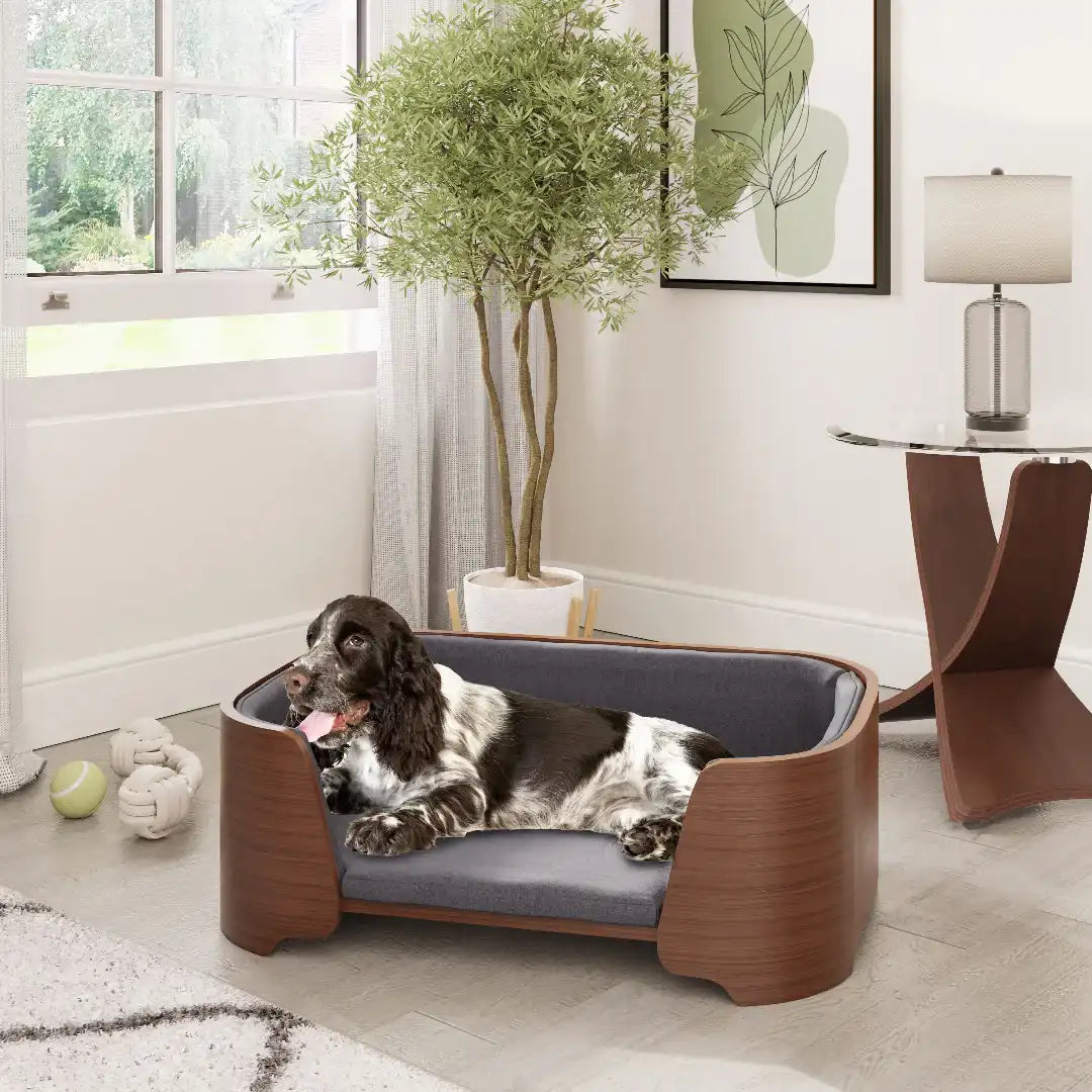 Small Wooden Pet Bed - walnut - Price Crash Furniture