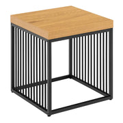 Strington Side Table in Black and Oak - Price Crash Furniture