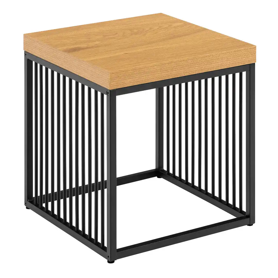 Strington Side Table in Black and Oak - Price Crash Furniture