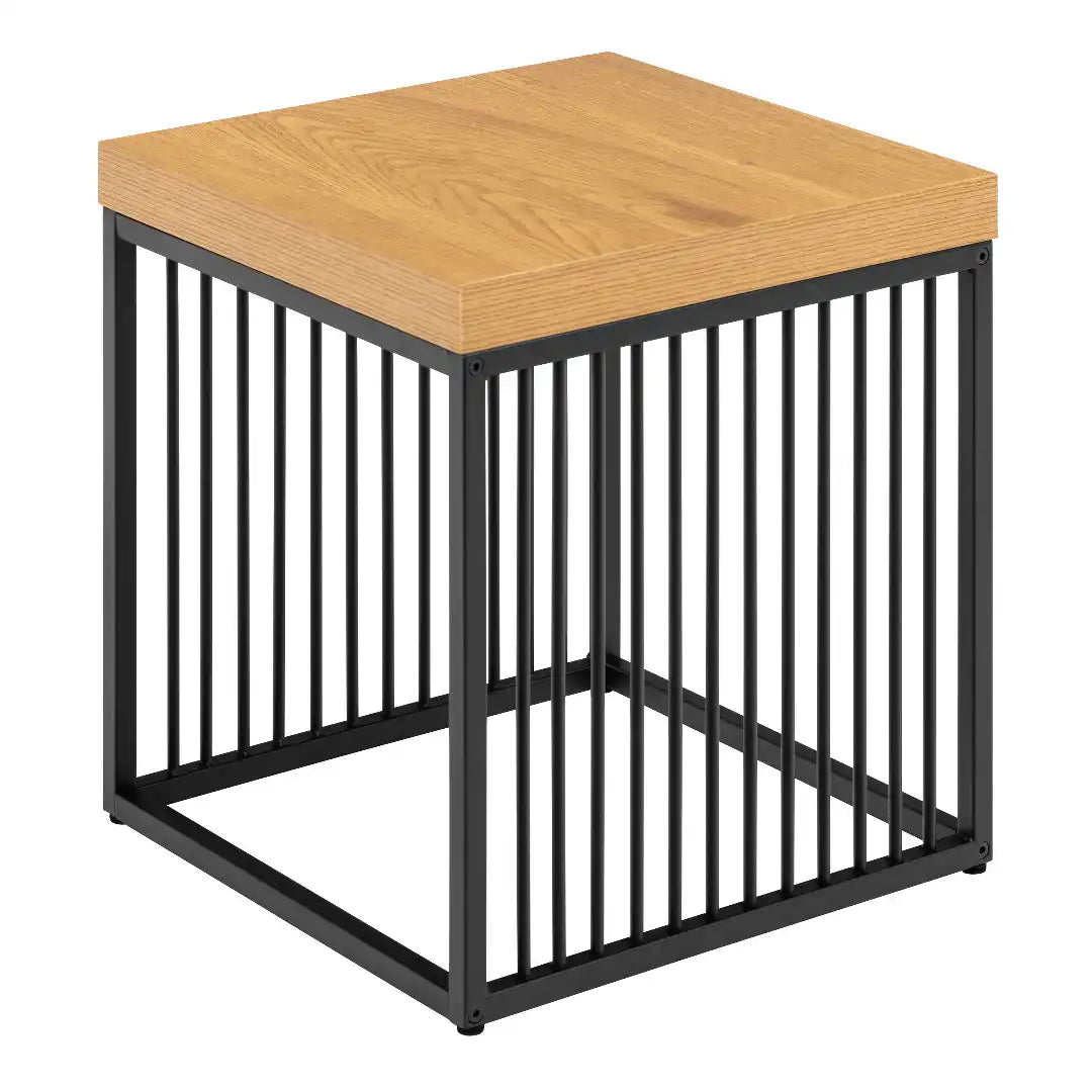 Strington Side Table in Black and Oak - Price Crash Furniture