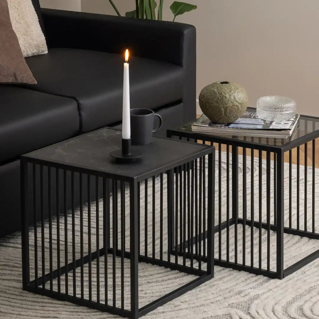 Strington Side Table in Black - Price Crash Furniture