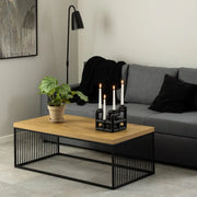 Strington Coffee Table in Black and Oak - Price Crash Furniture