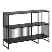Strington Bookcase with 2 Shelves in Black - Price Crash Furniture