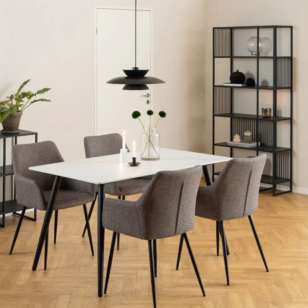 Strington Bookcase with 5 Shelves in Black - Price Crash Furniture