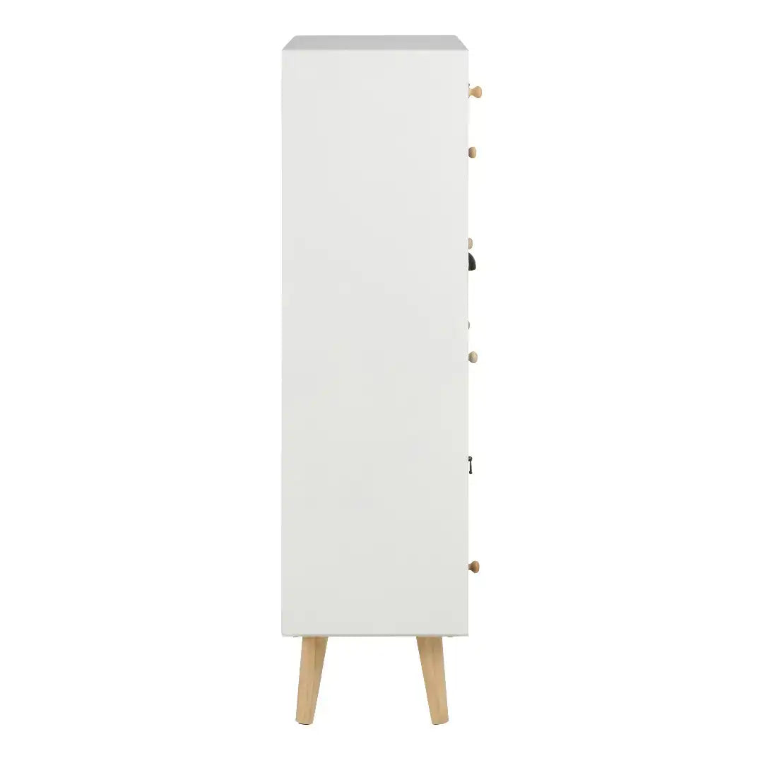 Thais White Shabby Chic Multi Coloured 13 Drawer Chest - Price Crash Furniture