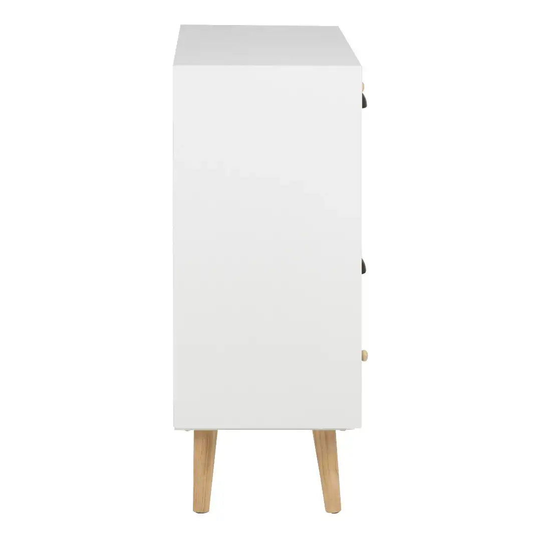 Thais White Shabby Chic Multi Coloured 11 Drawer Chest - Price Crash Furniture