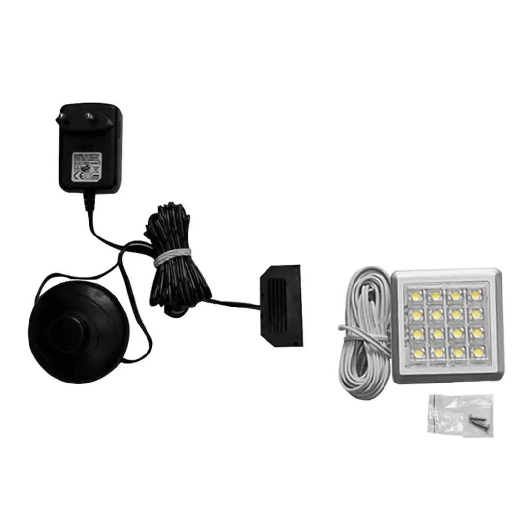 Wensley 2 Door 1 Drawer TV Unit in Light Grey and Oak inc LED Lighting - Price Crash Furniture