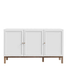 Wensley 3 Door 1 Drawer Sideboard in Light Grey and Oak - Price Crash Furniture