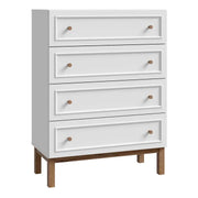 Wensley 4 Drawer Chest in Light Grey and Oak - Price Crash Furniture