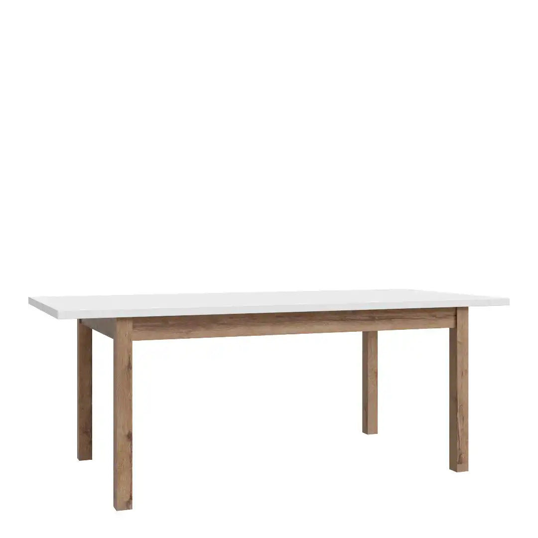 Wensley Dining Table in Light Grey and Oak - Price Crash Furniture