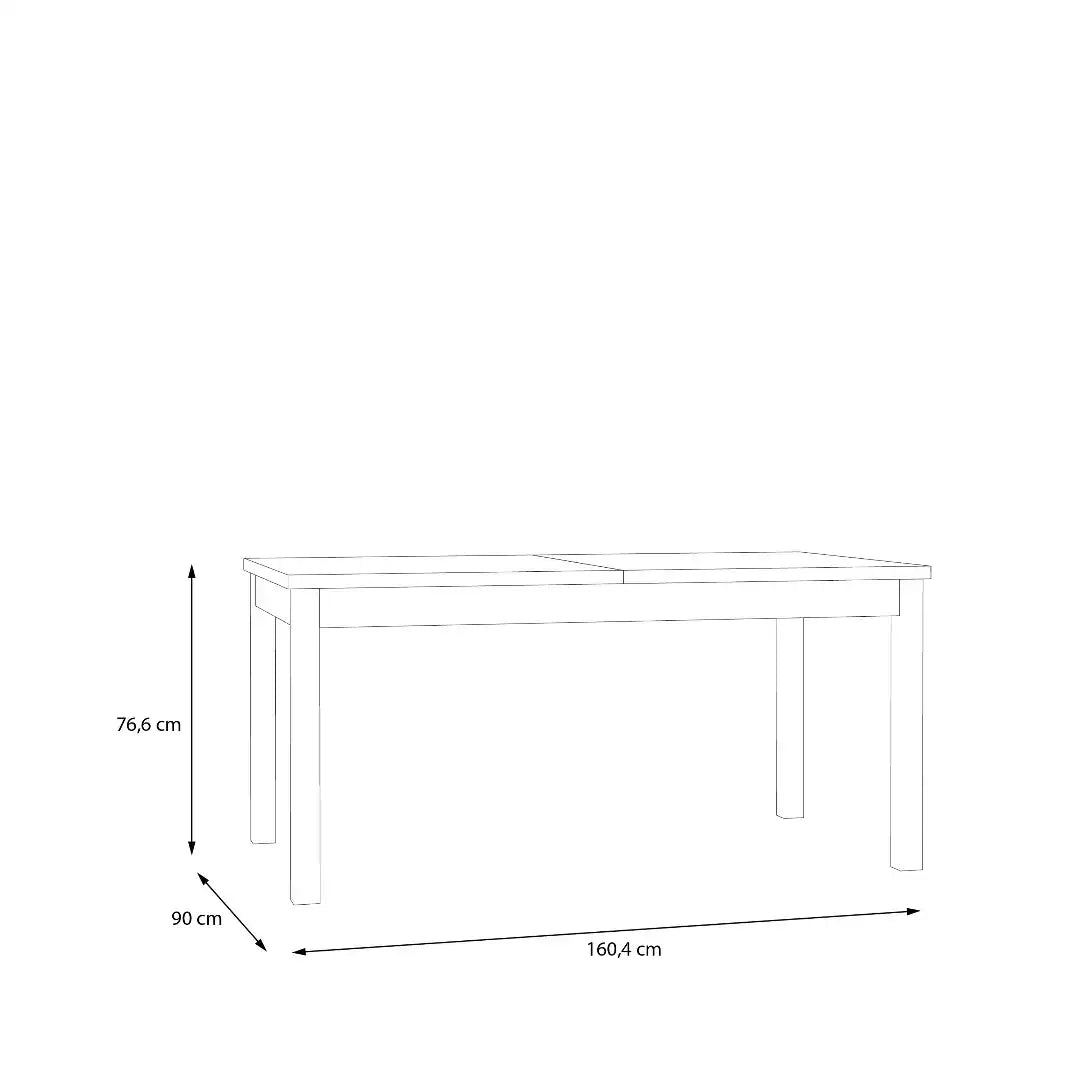 Wensley Dining Table in Light Grey and Oak - Price Crash Furniture